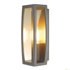 MERIDIAN BOX 2, lampa ścienna outdoor, TC-(D,H,T,Q)SE, antracytowa, maks. 25W, przezroczyste tworzywo sztuczne (230655) - SLV