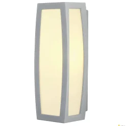 MERIDIAN BOX, lampa ścienna outdoor, TC-(D,H,T,Q)SE, IP54, srebrnoszara, maks. 20W, z czujnikiem (230084) - SLV