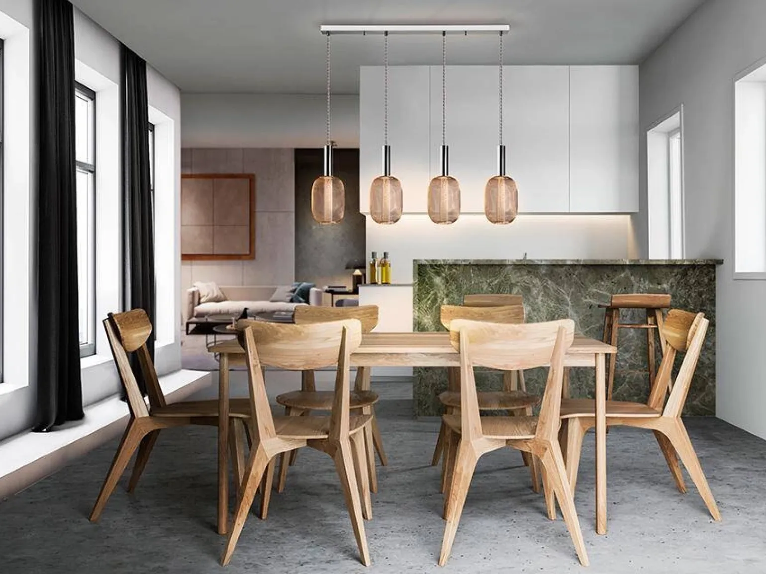 Micron lampa wisząca 4L (413756) - Schuller