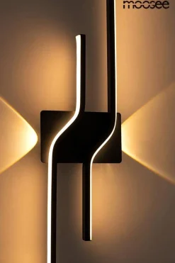 Minimalistyczny czarny kinkiet ROCHE 100 czarna (MSE1501100413) - Moosee