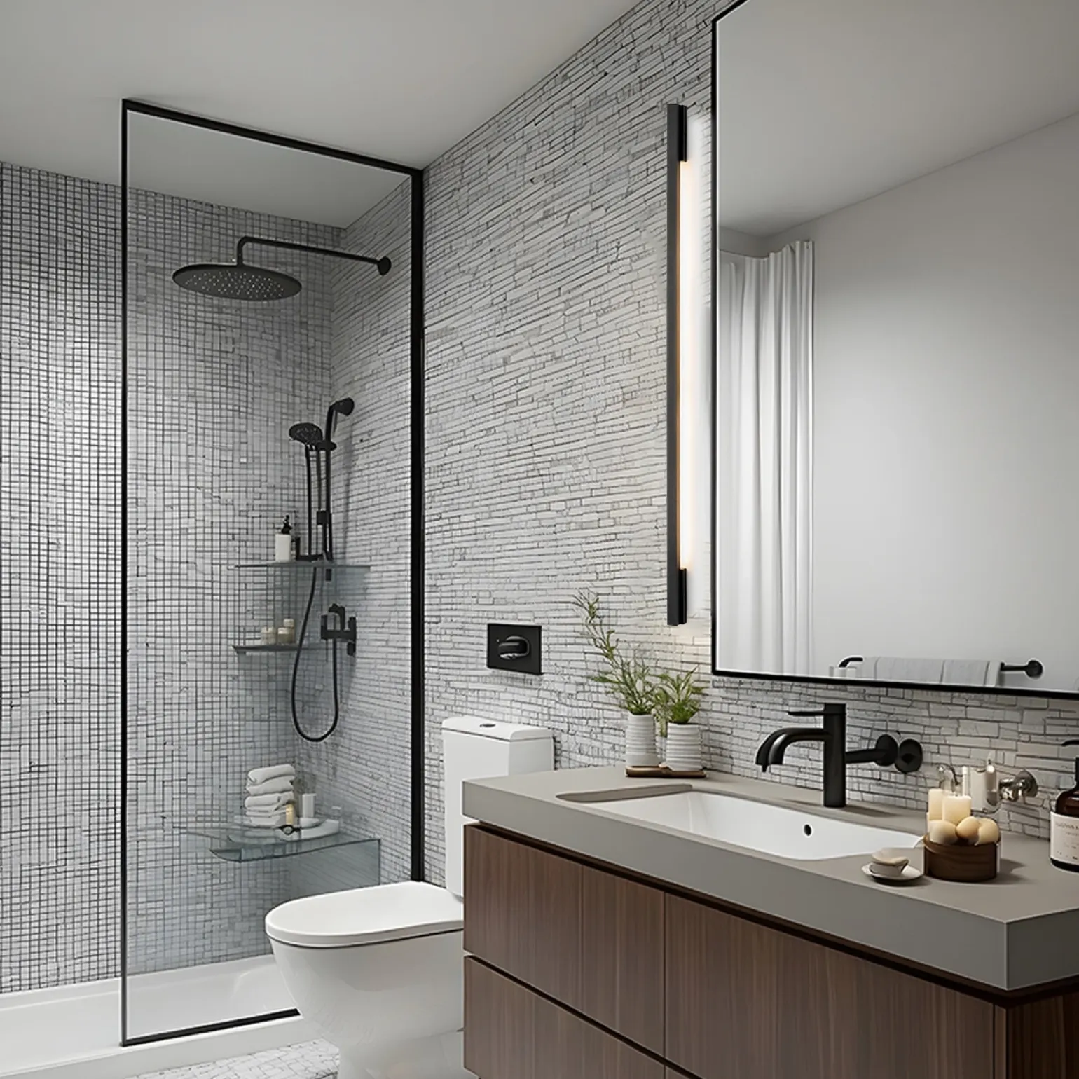 Minimalistyczny kinkiet listwa LED ASSE (8054) - Argon