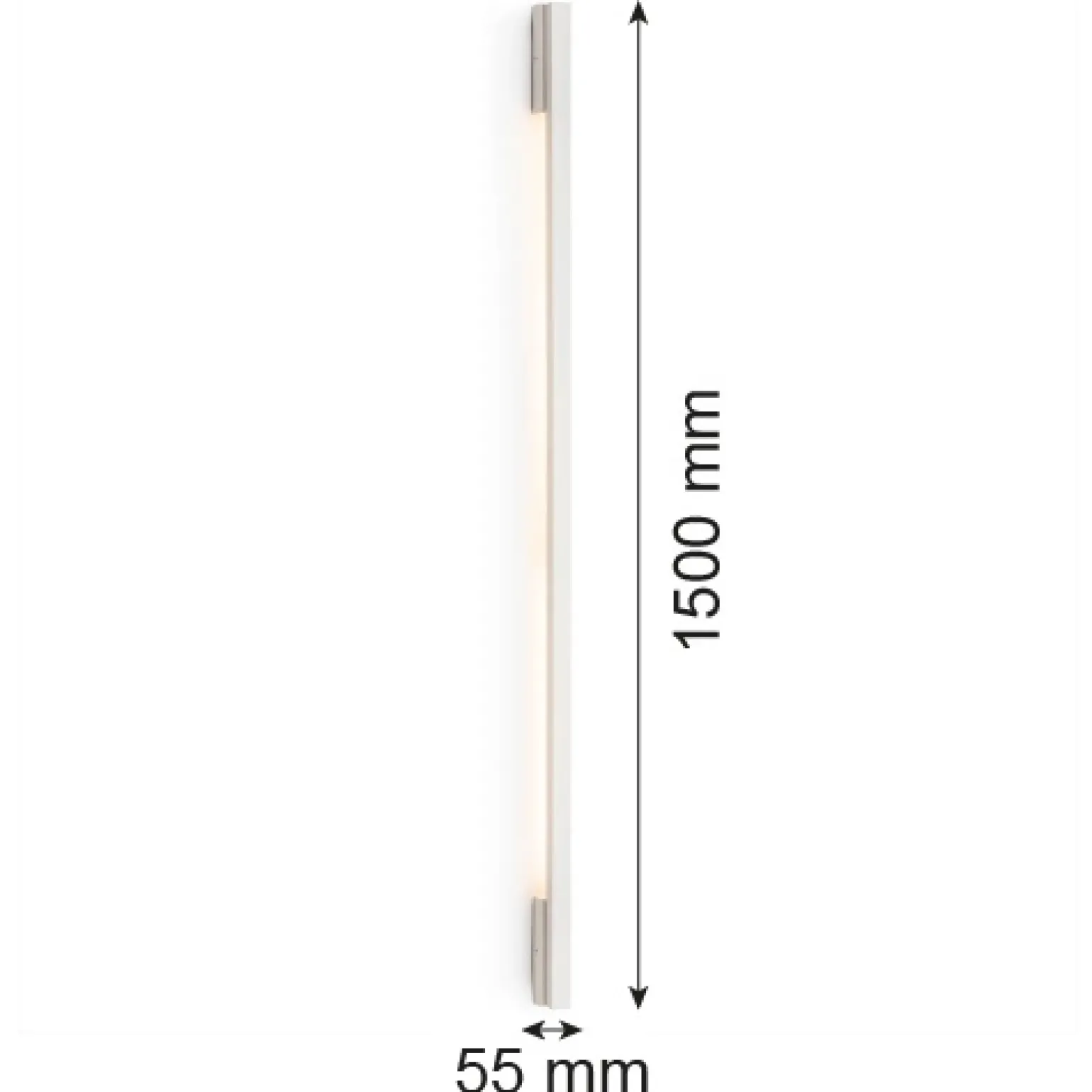 Minimalistyczny kinkiet listwa LED ASSE (8055) - Argon