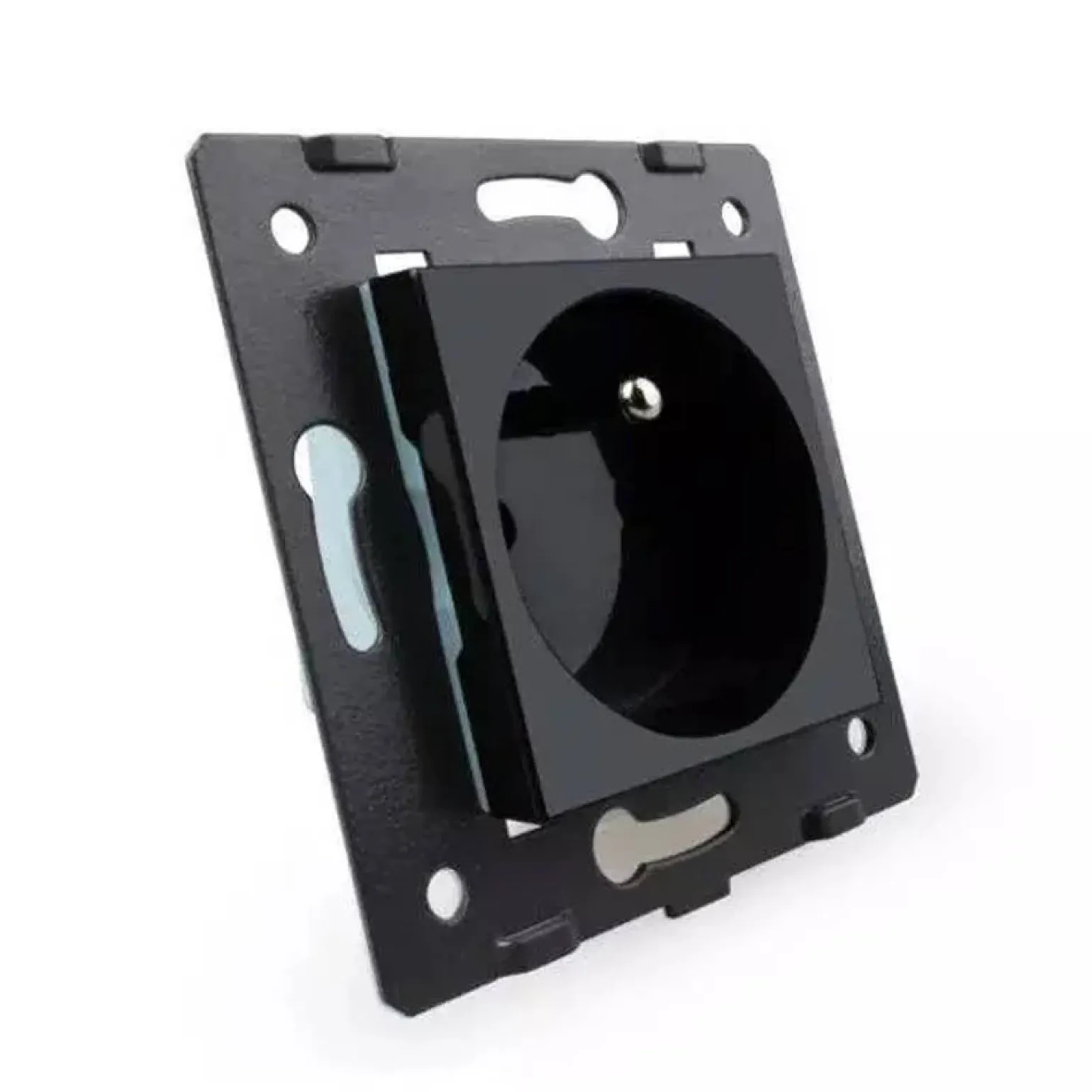 Moduł gniazda elektrycznego czarnego z bolcem 16A - 230V (WG-71FR-62) LIVOLO