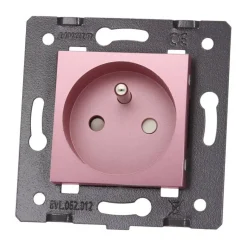 Moduł gniazda elektrycznego różowego z bolcem 16A - 230V (WG-71FR-67) LIVOLO