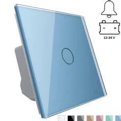 Moduł pojedynczego włącznika dotykowego impulsowego 12-24V DC z pojedynczym niebieskim panelem szklanym (VL-C701CH-69) LIVOLO