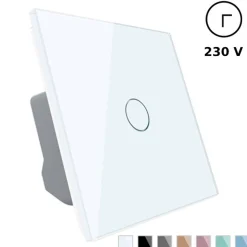 Moduł pojedynczego włącznika dotykowego z funkcją timera z białym panelem szklanym (VL-C701T-61) LIVOLO