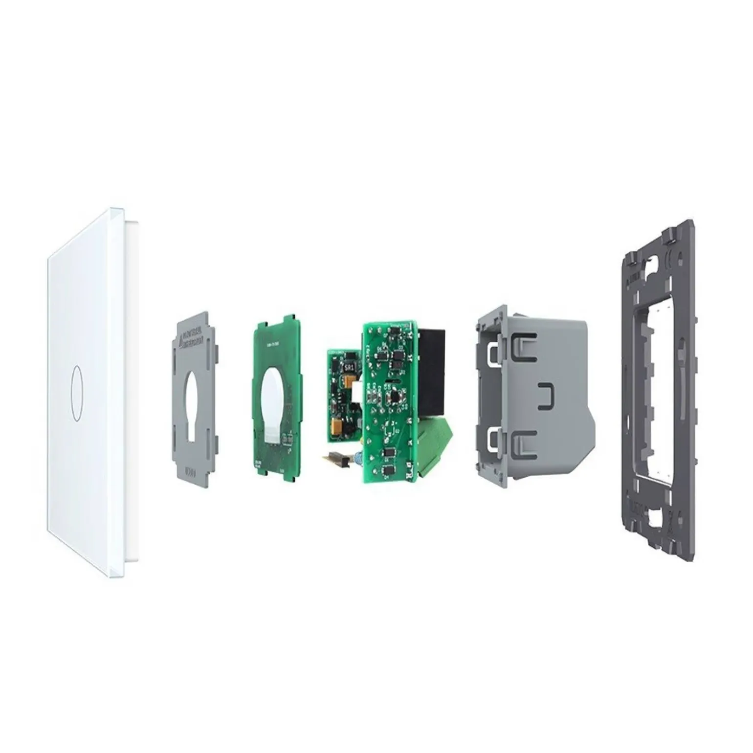 Moduł pojedynczego włącznika dzwonkowego z pojedynczym zielonym panelem szklanym (VL-C701B-68) LIVOLO