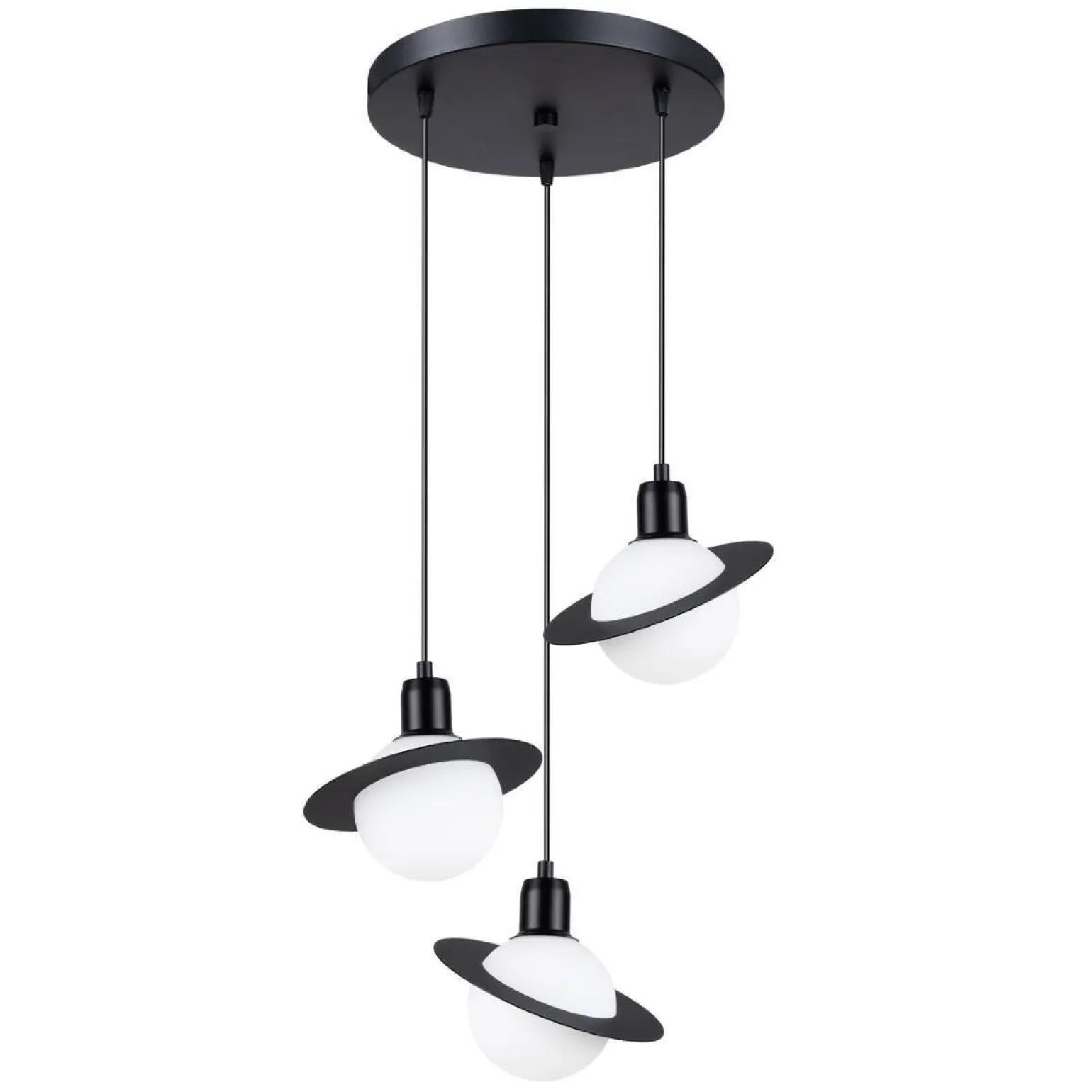 Młodzieżowa lampa wisząca HYPERION 3P czarny (SL.1359) - Sollux Lighting