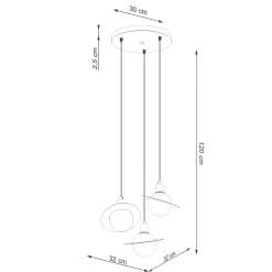 Młodzieżowa lampa wisząca HYPERION 3P czarny (SL.1359) - Sollux Lighting