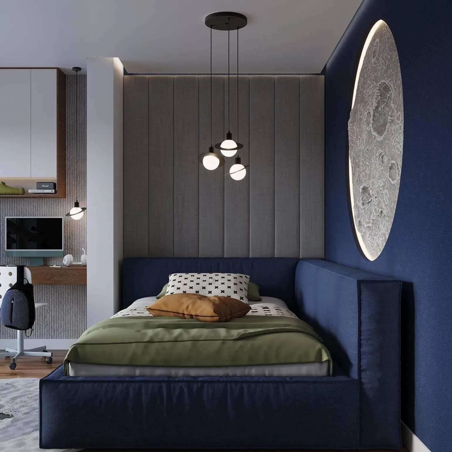 Młodzieżowa lampa wisząca HYPERION 3P czarny (SL.1359) - Sollux Lighting