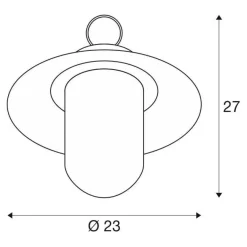 MOLAT E27 wisząca, antracyt, max. 60W, IP44 - żyrandol