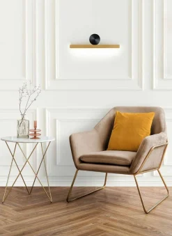 MOOSEE lampa ścienna WAND 45 złota (MSE010100290) - Moosee