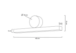 MOOSEE lampa ścienna WAND 45 złota (MSE010100290) - Moosee