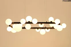 MOOSEE lampa wisząca ALURE OVAL 120 czarna/mleczna (MSE1501100606/MILK) - Moosee