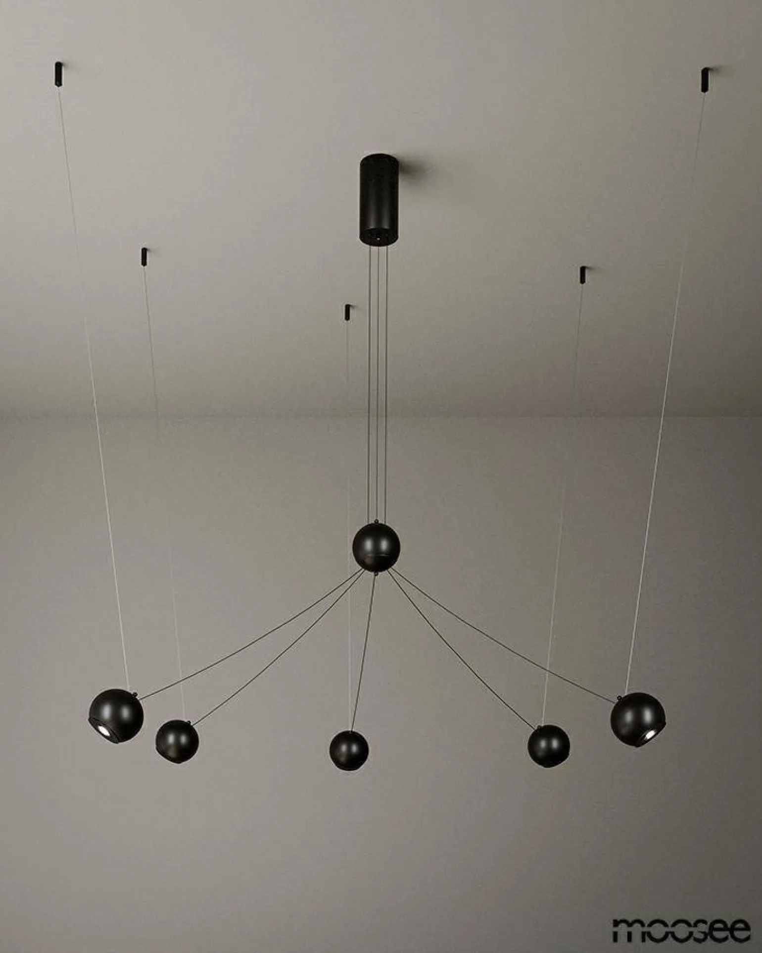 MOOSEE lampa wisząca OCTO 5 czarna (MSE1501100492) - Moosee