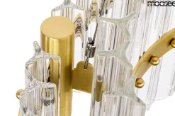 MOOSEE lampa wisząca SATURNUS 47 DUO złota - LED, kryształ, stal szczotkowana (MSE010100166) - Moosee