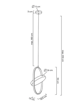MOOSEE lampa wisząca SPINNER 19 czarna (MSE010100314) - Moosee