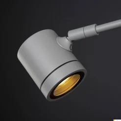 MYRA DISPLAY, lampa ścienna outdoor, QPAR51, IP55, srebrnoszara, łukowato wygięta, maks. 50W (233134) - SLV