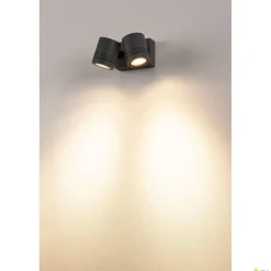 MYRA WALL, lampa ścienna i sufitowa outdoor, dwupunktowa, QPAR51, IP55, antracyt, maks.100W (233095) - SLV