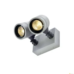 MYRA WALL, lampa ścienna i sufitowa outdoor, dwupunktowa, QPAR51, IP55, srebrnoszara, maks.100W (233094) - SLV