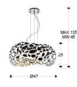 Narisa lampa wisząca duża 5L (266284) - Schuller