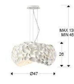 Narisa lampa wisząca duża 5L (266290) - Schuller