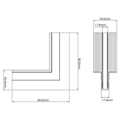 Narożnik natynk góra dół magnetic track 10mm (ML2187) - Milagro