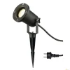 NAUTILUS SPIKE XL, lampa wbijana w grunt outdoor, QPAR51, IP65, czarna, maks. 11W, z przewodem 1,5m z wtyczką (227410) - SLV