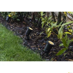 NAUTILUS SPIKE XL, lampa wbijana w grunt outdoor, QPAR51, IP65, czarna, maks. 11W, z przewodem 1,5m z wtyczką (227410) - SLV