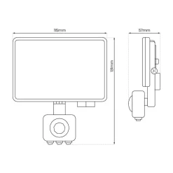 Naświetlacz LED 20W PIR 2000lm 5000K (EKN9018) - Eko-Light