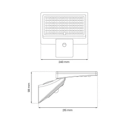 Naświetlacz Solarny Milo 8W 1000lm 4000K (EKO9154) - Eko-Light