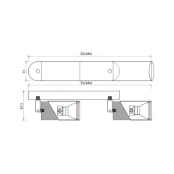 NEO BLACK GOLD SPOT 2xGU10 (ML0281) - Milagro