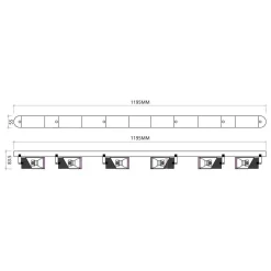 NEO WHITE CHROME SPOT 6xGU10 (ML0290) - Milagro