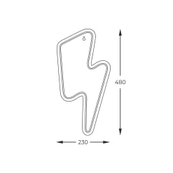 Neon ścienny LIGHTNING LED (FM-WN85) - Zuma Line
