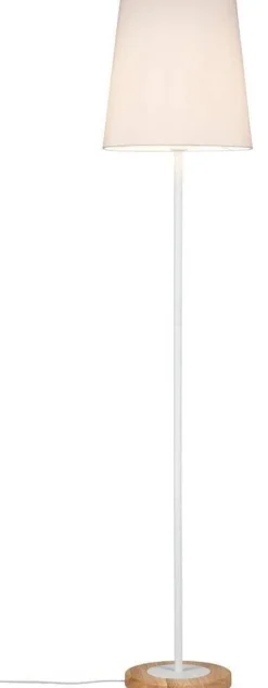 Neordic Stellan Lampa podłogowa max. 1x20W E27 230V Biały/Drewno tkan/met/Drewno   (PL79634) - PAULMANN