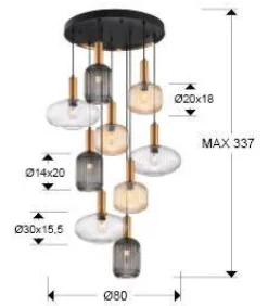 Norma lampa wisząca 9L (225090) - Schuller