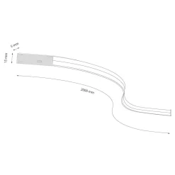 Nowoczesna cienka lampa do szyny Magnetic track line 5mm 20W 4000K (ML2153) - Milagro