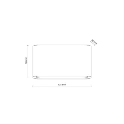 Nowoczesny kinkiet na elewację Arwena M IP 54 (18185) - TK Lighting