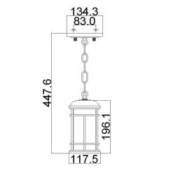 Ogrodowa lampa wisząca Lighthouse (FE-LIGHTHOUSE8-S-BLK) - Elstead Lighting