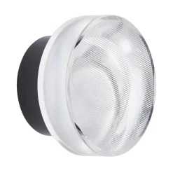 Okrągły kinkiet CARMELLO LED transparentna czarna 13,5 cm (ST-DL-8535 black) - Step into Design