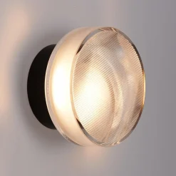 Okrągły kinkiet CARMELLO LED transparentna czarna 13,5 cm (ST-DL-8535 black) - Step into Design