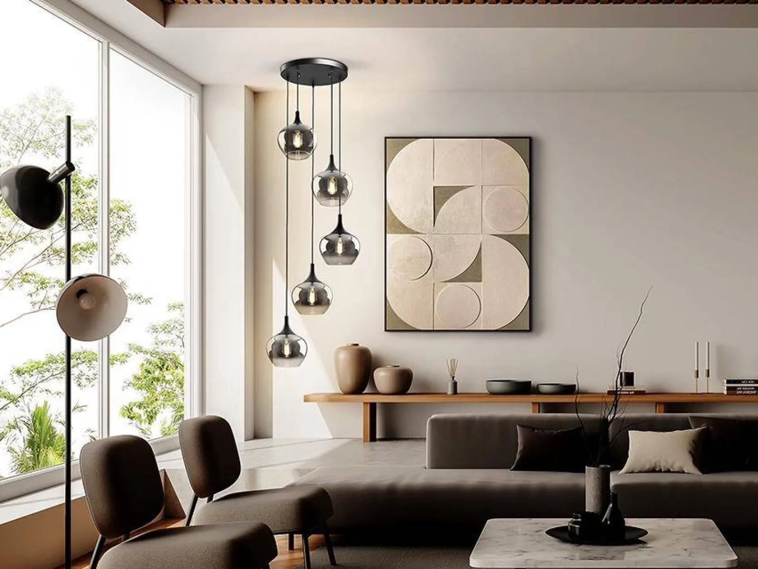 Opaz lampa wisząca 5L (614467) - Schuller