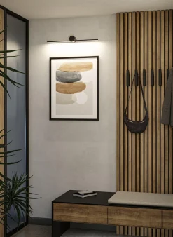 Oprawa ścienna SAVA LED nad lustro 5W 300lm 3000K 600mm IP44 230V czarny matowy / metal (PL75411) - PAULMANN