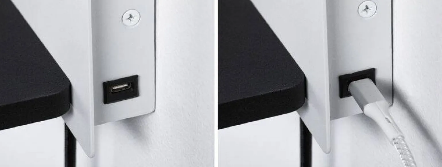 Oprawa ścienna SERRA LED DIM USB-C LEFT 2700K biały matowy (PL71102) - PAULMANN