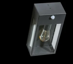 Oprawa ścienna zewnętrzna z czujnikiem ruchu NIKLAS WALL Czarny (AZ4487) - AZzardo