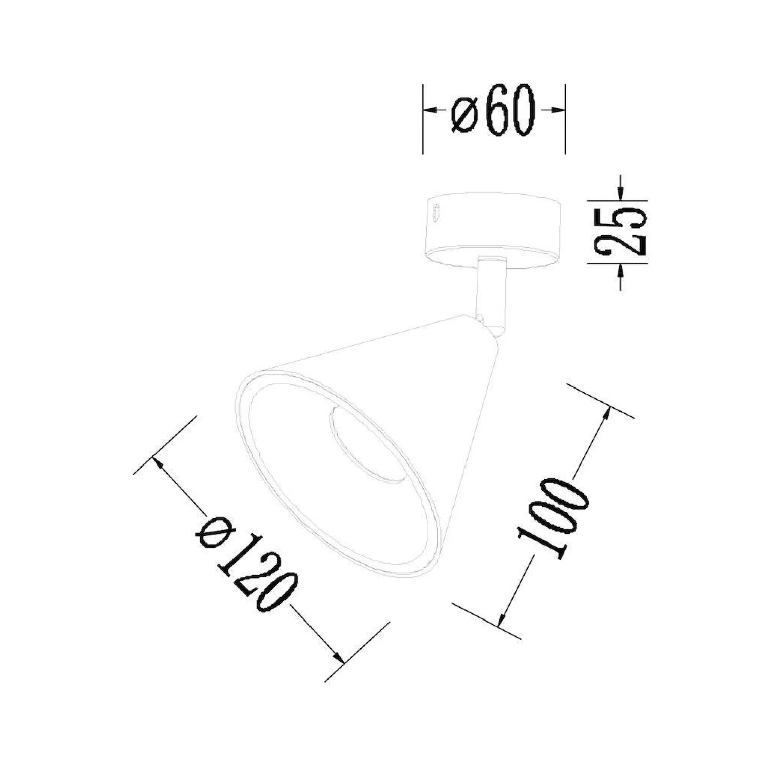 Oprawa Cone Spot Złoty 1xGU10 (ML1120) - Milagro