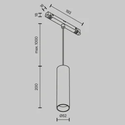Oprawa do systemu szynowego Focus LED (TR041-4-12WTW-DD2-B) - Maytoni