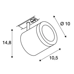 Oprawa do szynoprzewodu ENOLA_C LED czarna (1000712) - SLV