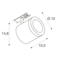 Oprawa do szynoprzewodu ENOLA_C LED czarna (1000712) - SLV
