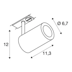 Oprawa do szynoprzewodu ENOLA B biała (1002111) - SLV